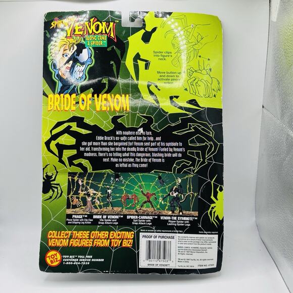 1997 ToyBiz Marvel Spider-Man Bride of Venom Along Came a Spider Sealed on card - Picture 4 of 14
